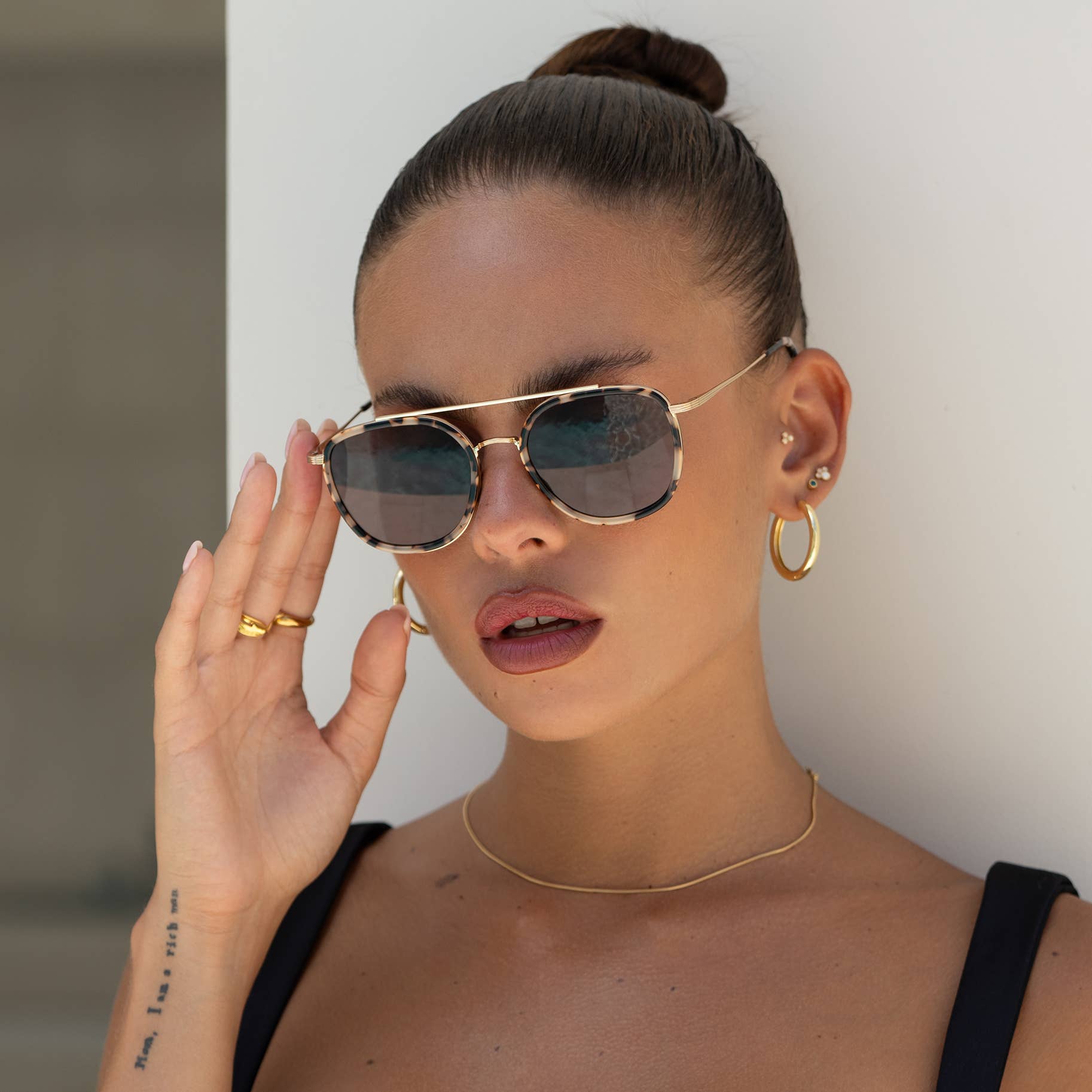 FREYRS - Weston Sunglasses - Milky Tortoise / Brown