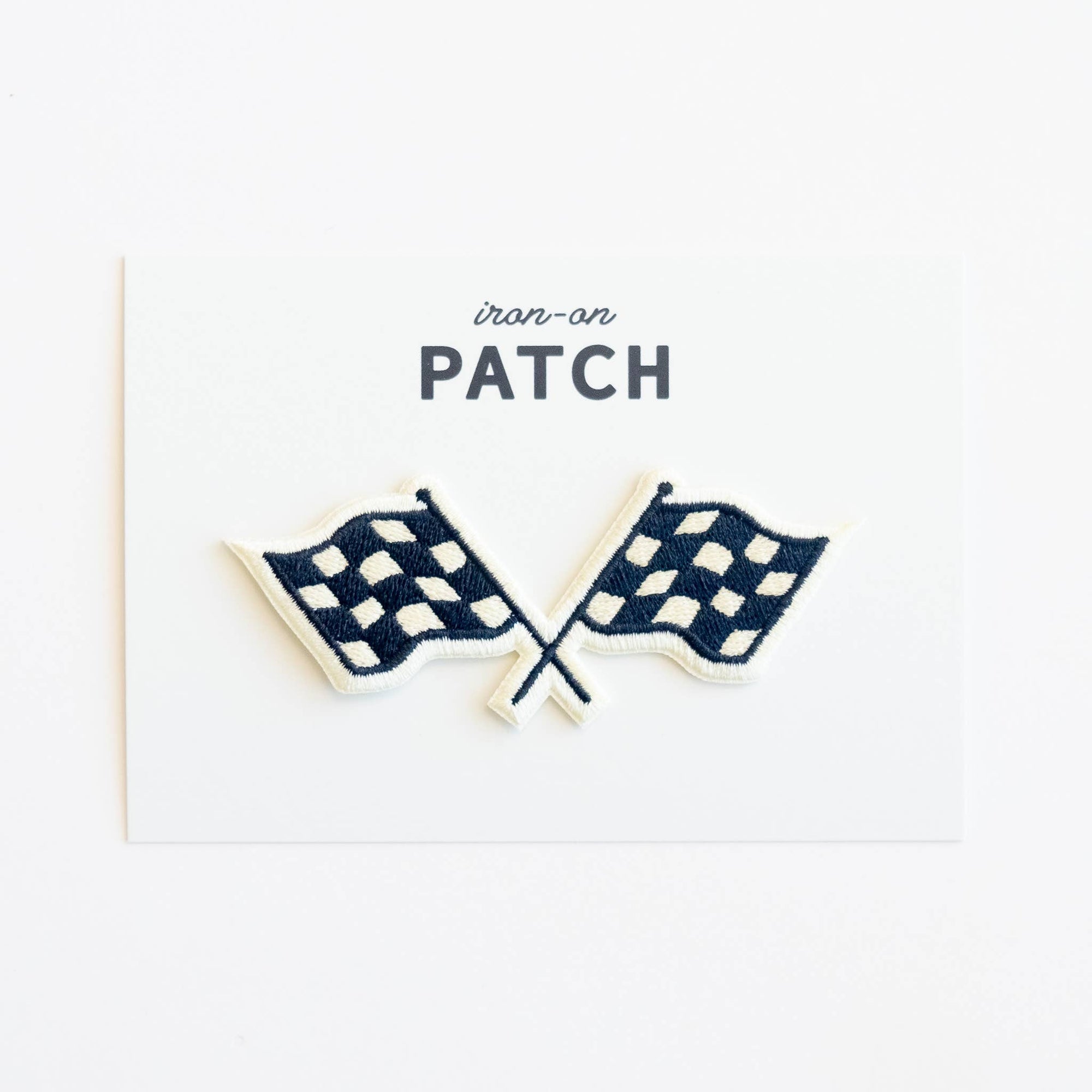 Racing Flags - Embroidered Iron on Patch