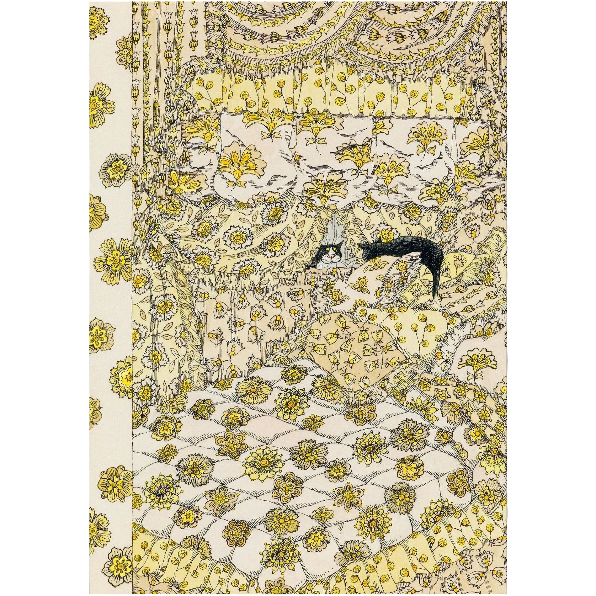 Pomegranate - Cat Fancy Notecard -  Edward Gorey