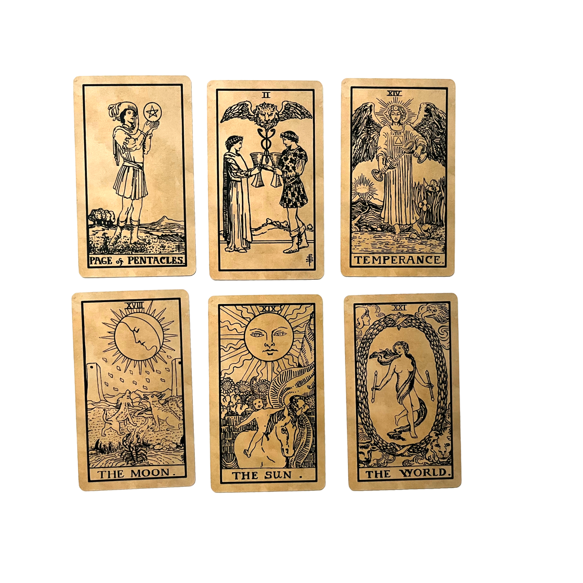 1909 Rider-Waite-Smith Tarot & Guide - Tea-Stained