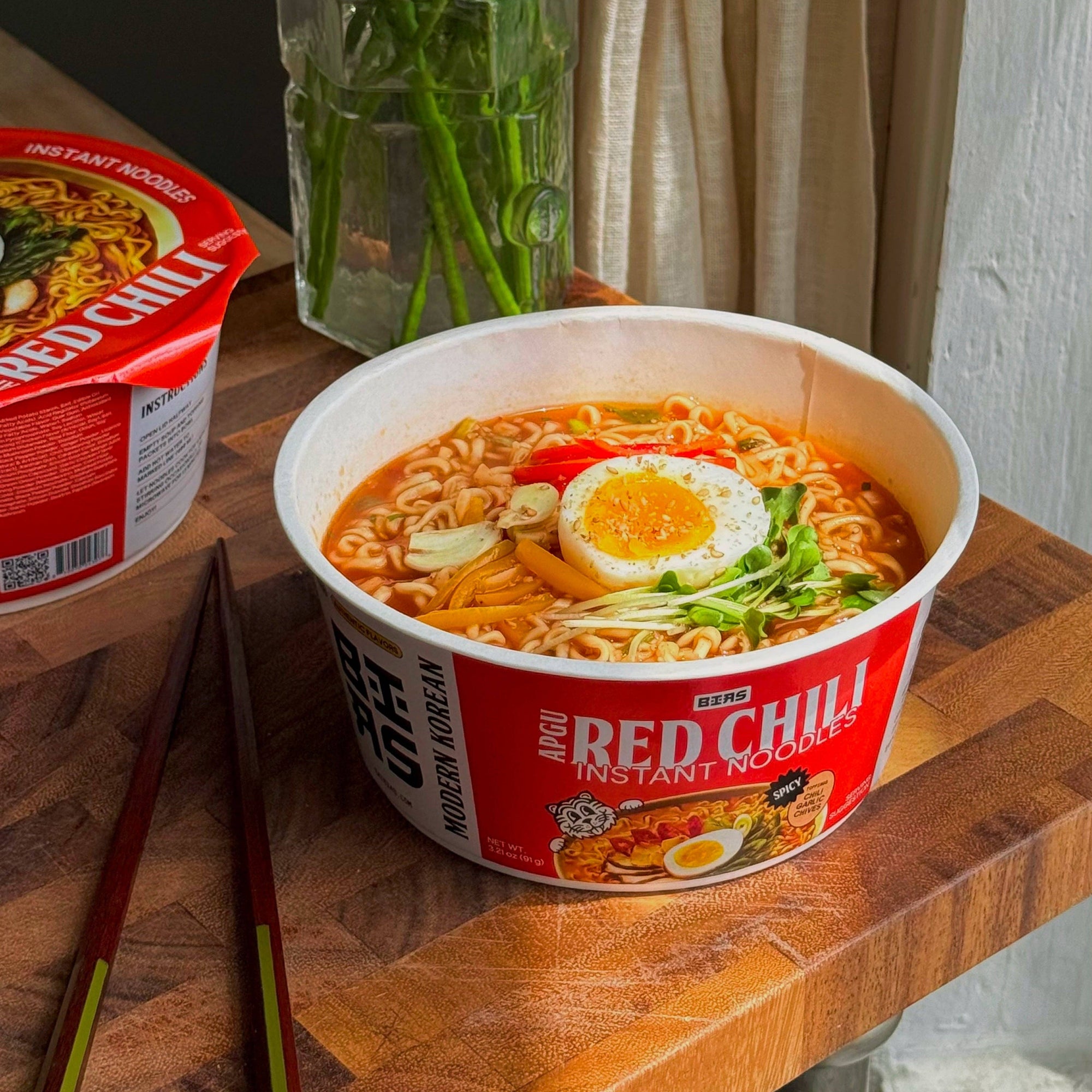 Bias - Red Chili Air Dried Instant Ramen - Big Bowl