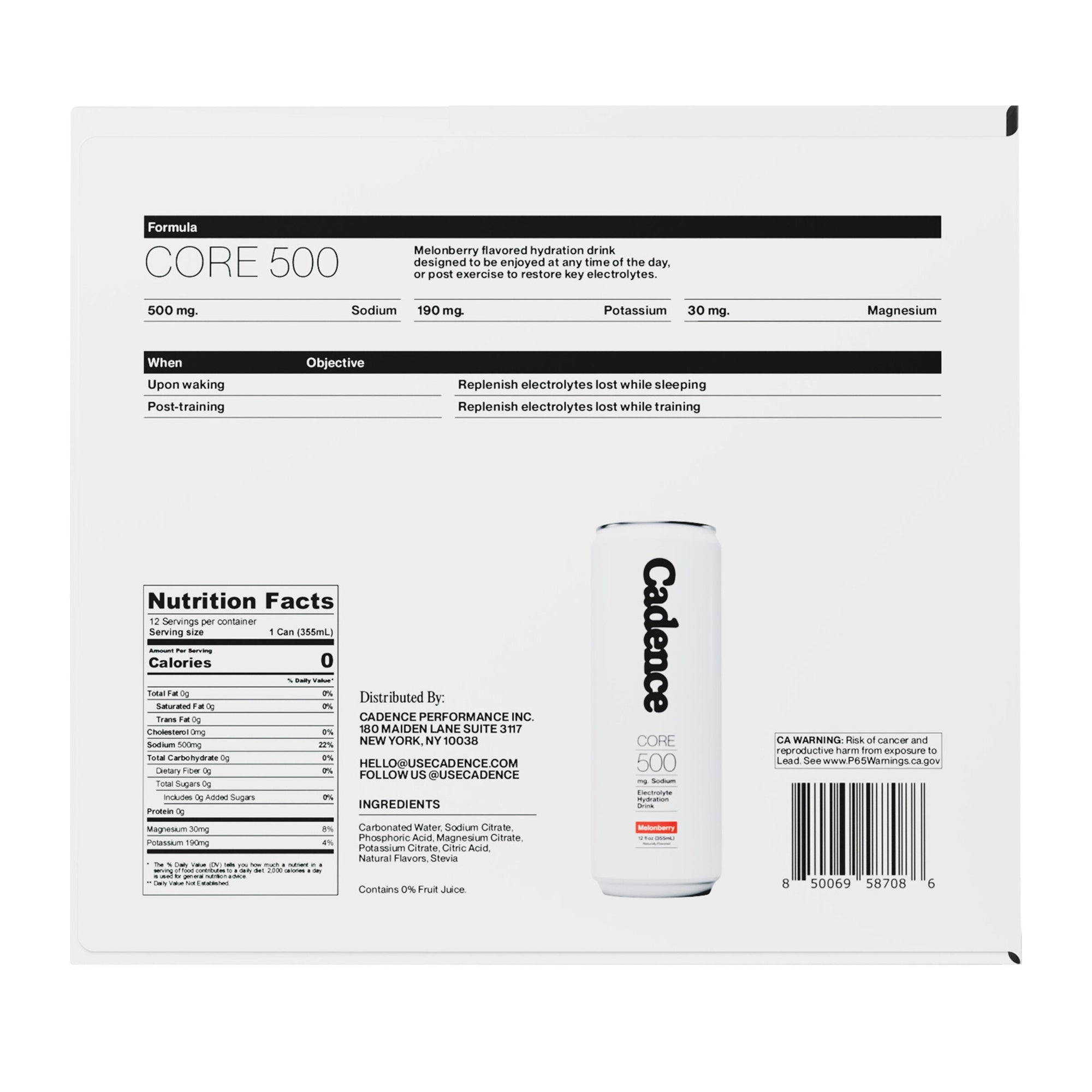 Cadence - Core Hydration Drink - Melonberry