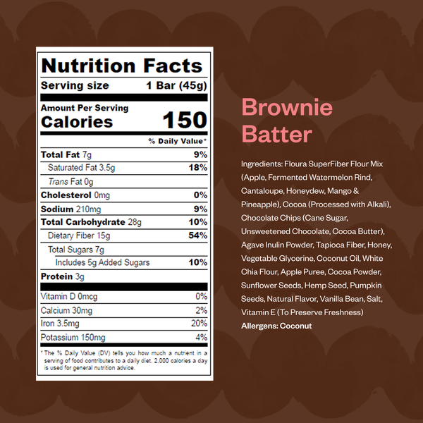 Floura - Daily Fiber Bar - Brownie Batter at Space Camp in Portland, Oregon