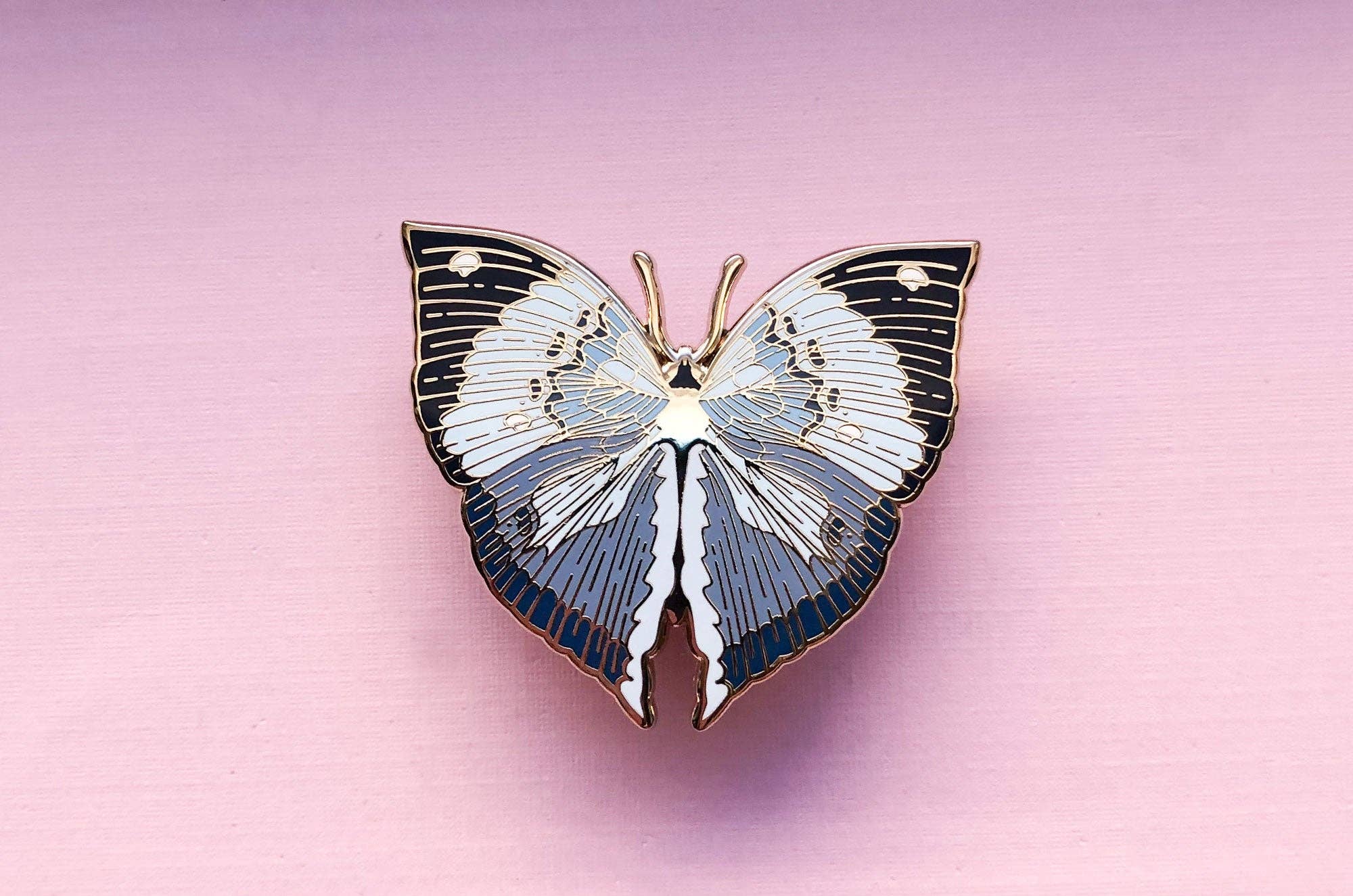 Blue Oakleaf Butterfly (Kallima horsfieldii) Enamel Pin - Space Camp