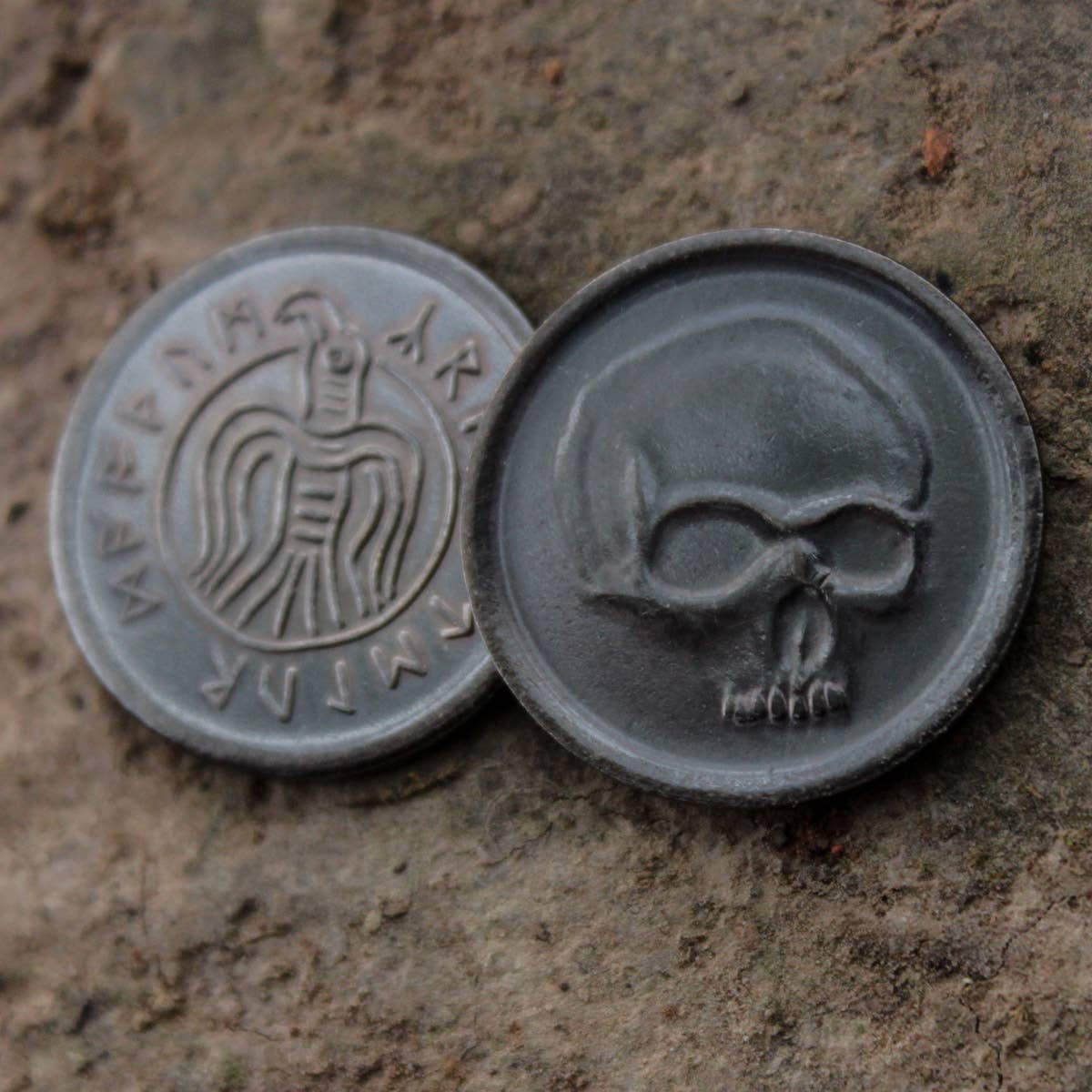 Black Skull of Crom Coin - Blackened Bronze