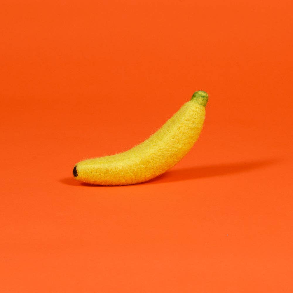 Ware of the Dog - Felted Wool Dog Toy - Banana