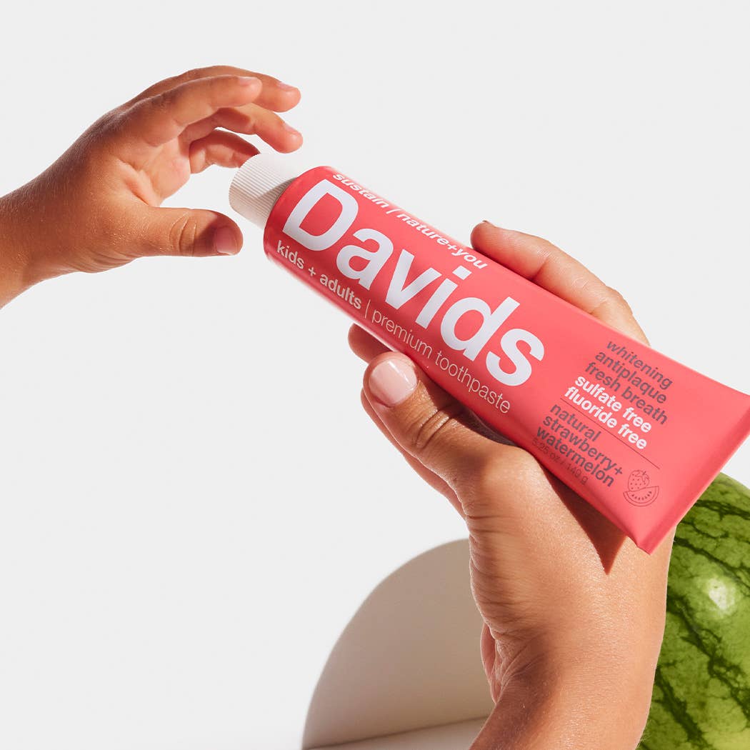 Davids - Kids + Adults Premium Toothpaste - Strawberry Watermelon