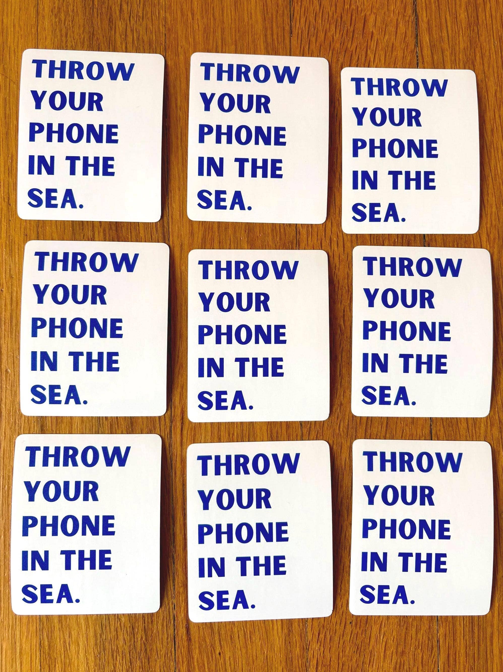 Anna Liz Heart Designs - Throw Your Phone in the Sea, Digital Detox Sticker