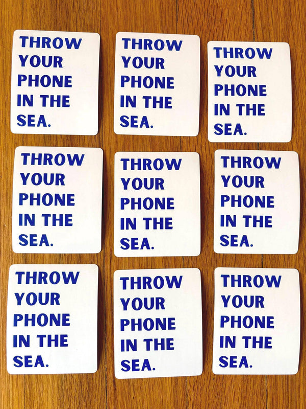 Throw Your Phone in the Sea, Digital Detox Sticker