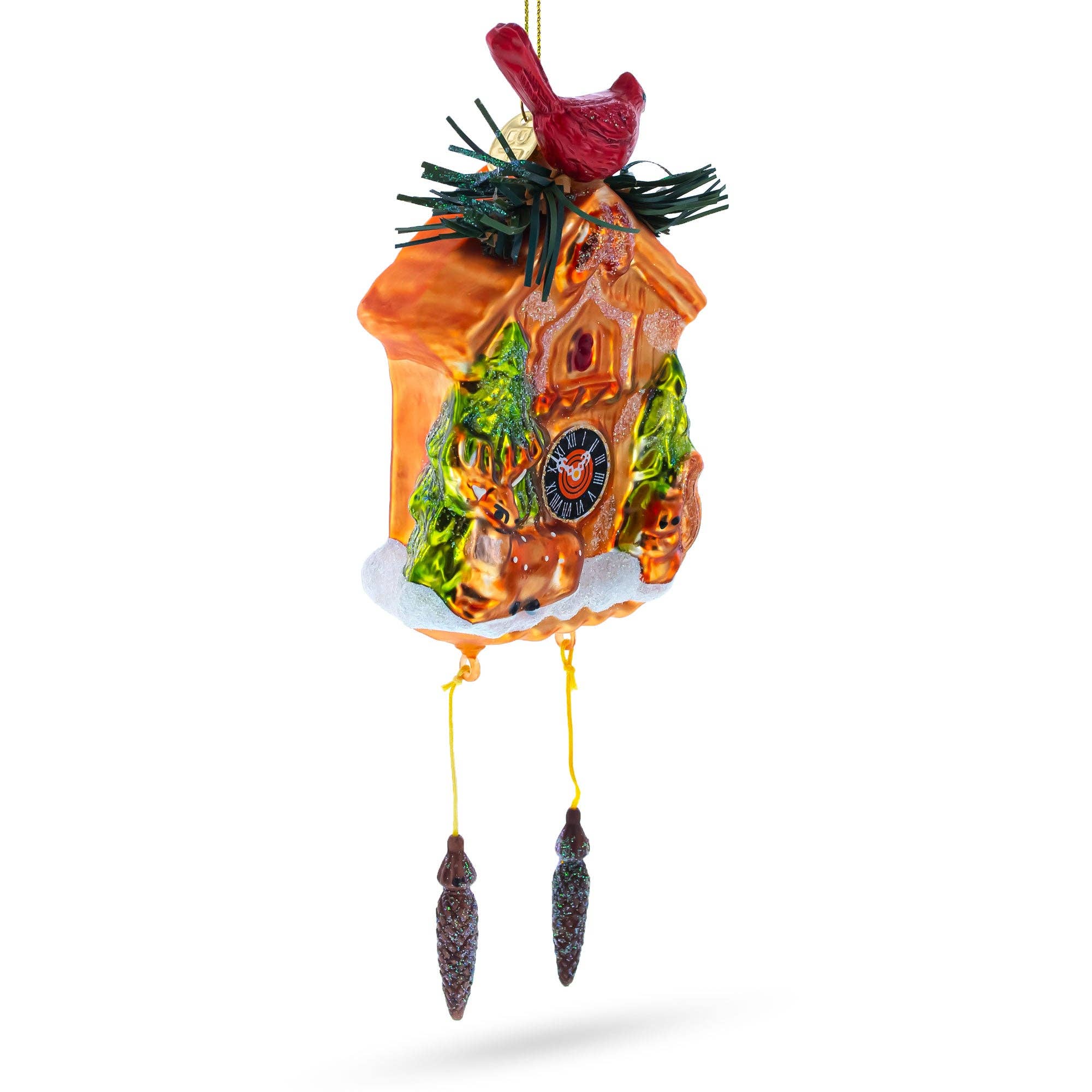 Cuckoo Clock Glass Ornament