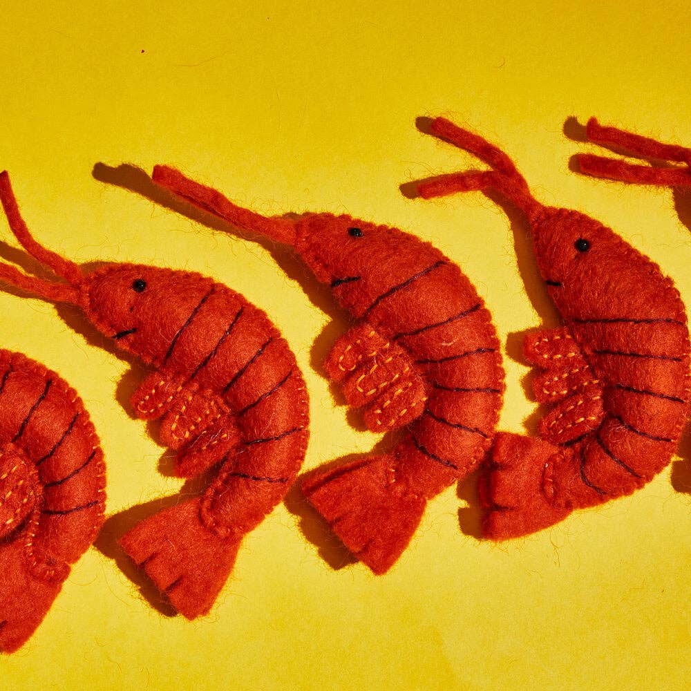 Ware of the Dog - Felted Wool Cat Toy - Shrimp