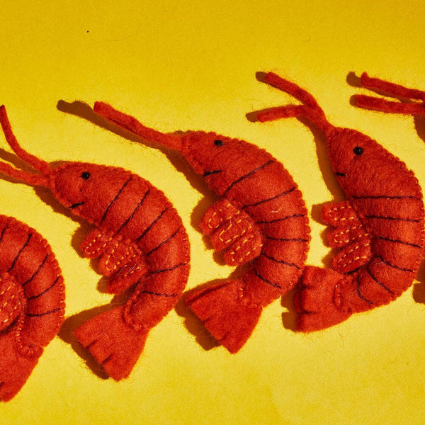Ware of the Dog - Felted Wool Cat Toy - Shrimp