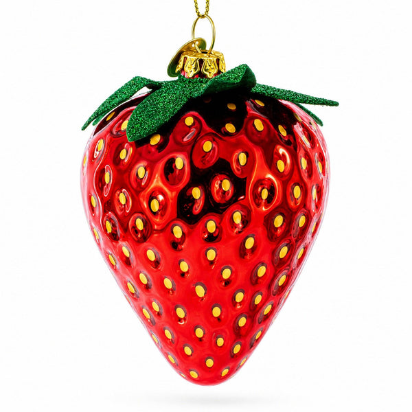 Juicy Strawberry - Glass Ornament
