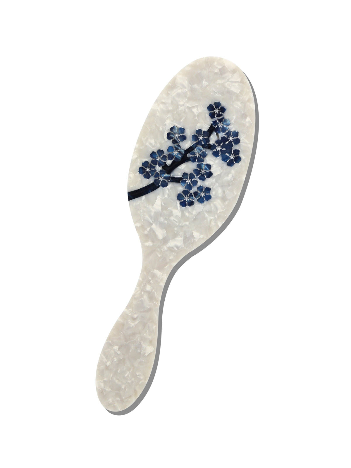 Solar Eclipse - Hand-painted White Sakura Blossom Brush | Eco-Friendly: Handbag Hero