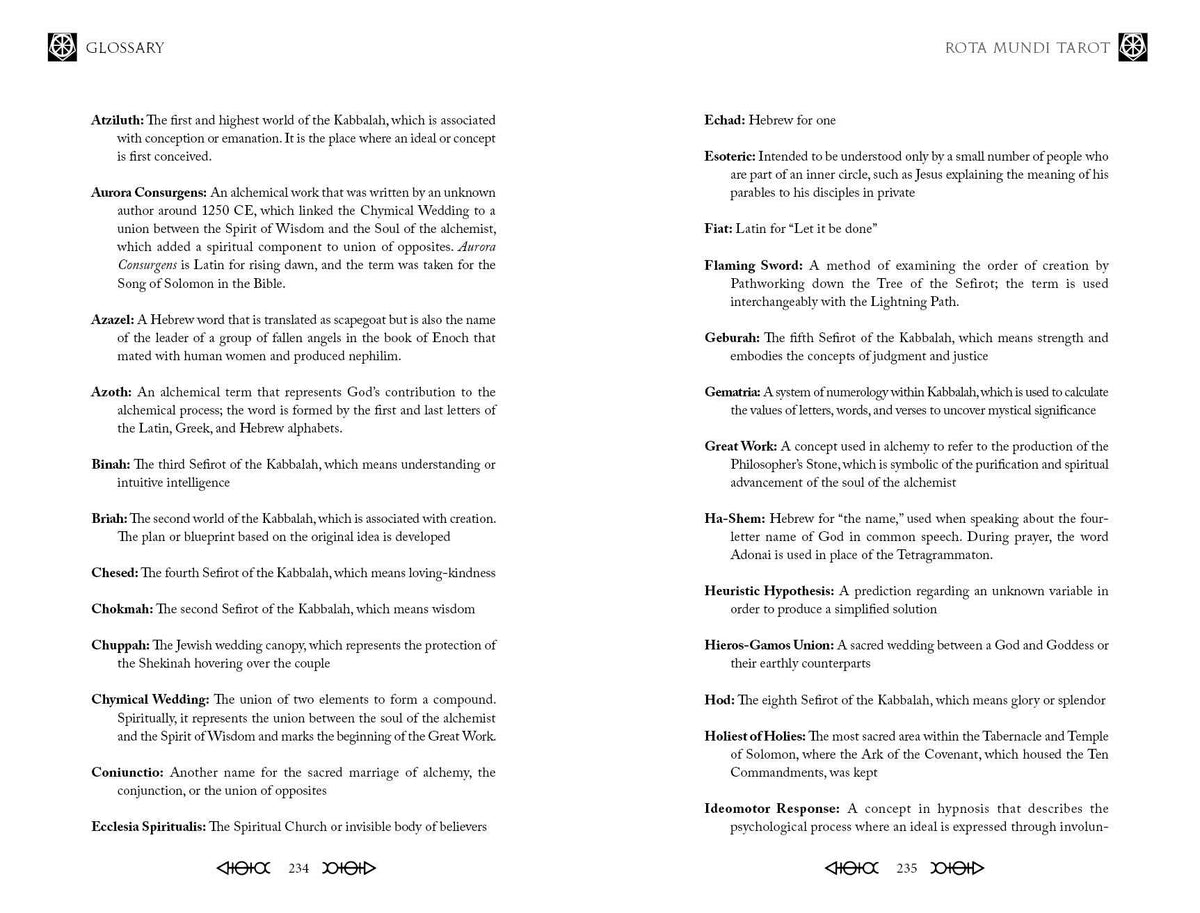 Rota Mundi Tarot: The Rosicrucian Arcanum