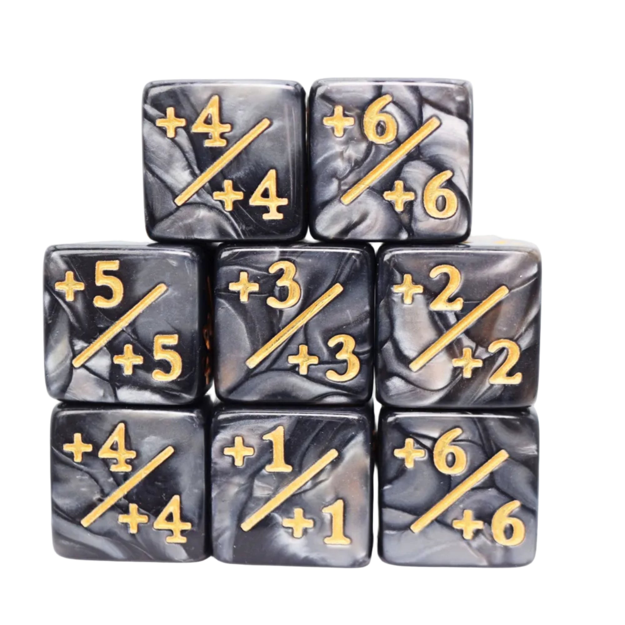Pearl Black Dice  - +1/+1 Magic Counters