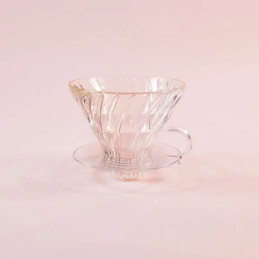 HARIO USA - V60 Glass Dripper 02 (Round Base) Clear Black: Clear