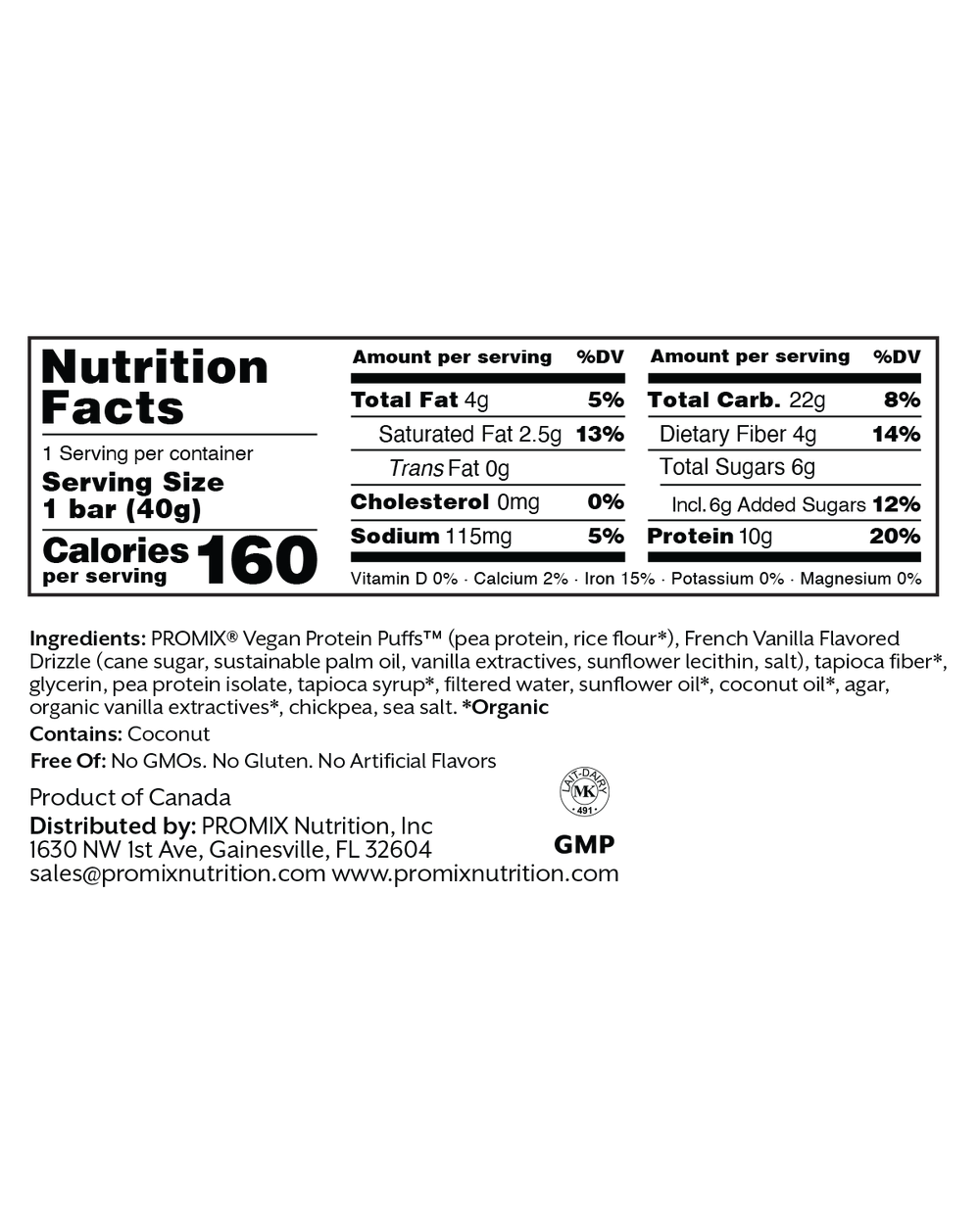 Promix - Vegan Cereal Bars: Variety / 12 Bars