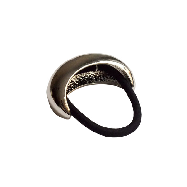 nar'sha Pebble-Shaped Metal Cuff Hair Tie Gold
