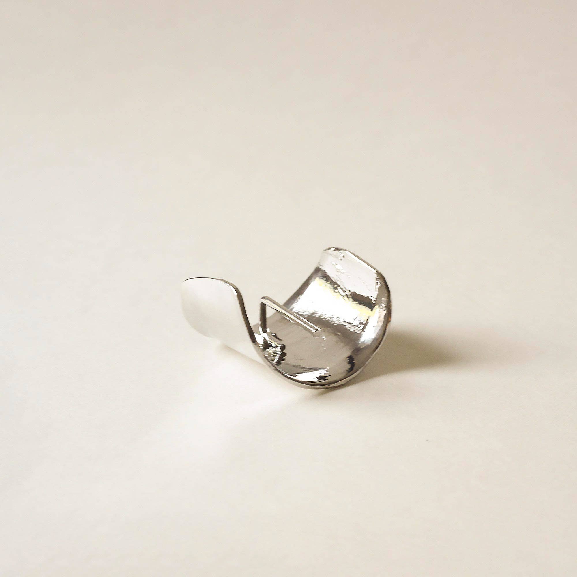 nar'sha - Metal Hair Ponytail Cuff Stick - Silver