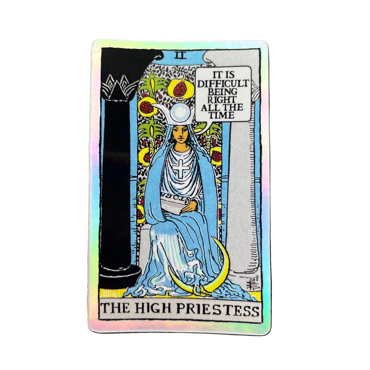 Holographic Tarot Sticker - II High Priestess