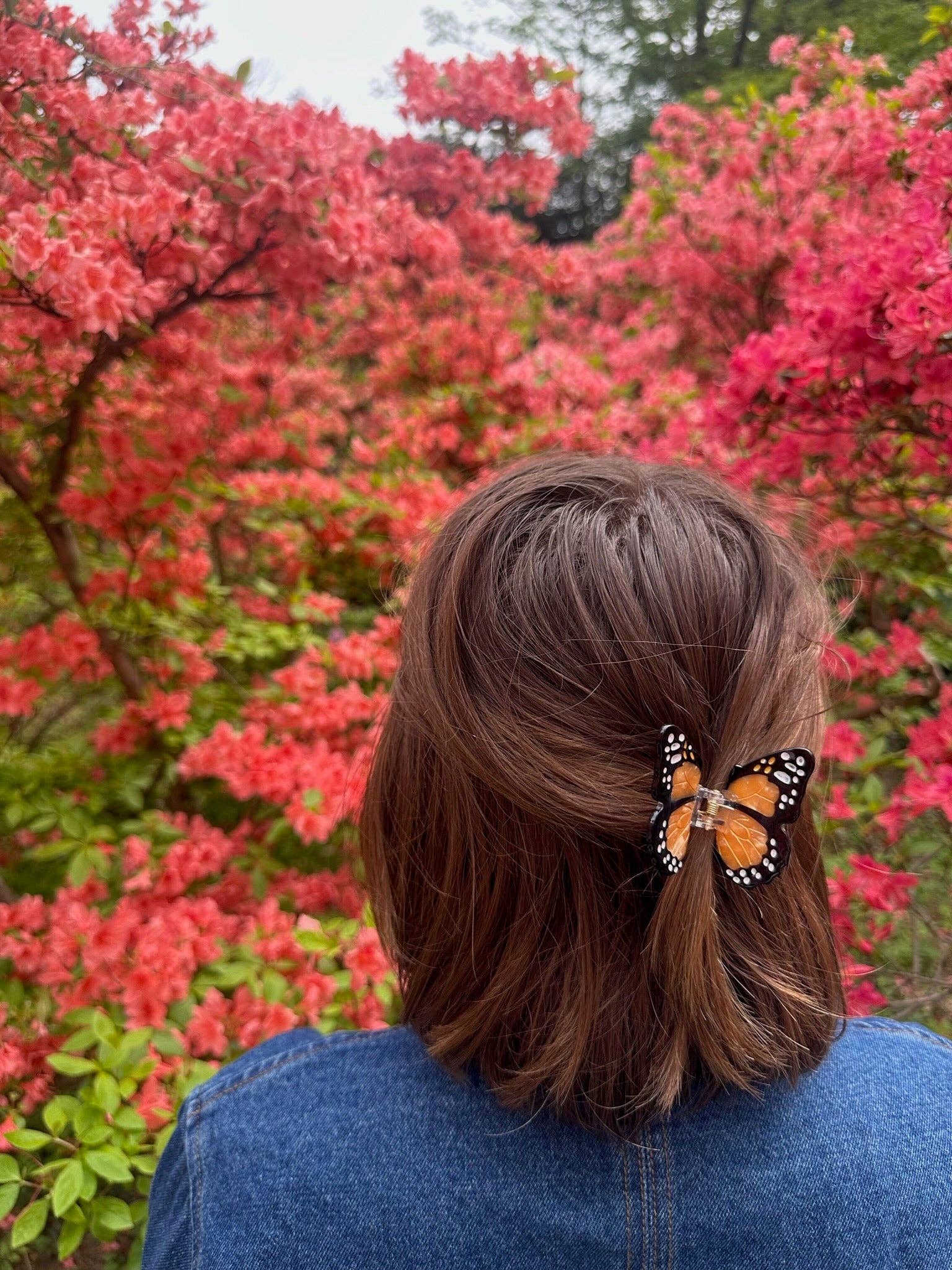 Solar Eclipse - Mini Monarch Butterfly Claw Hair Clip: Baby Blue - Limited Edition