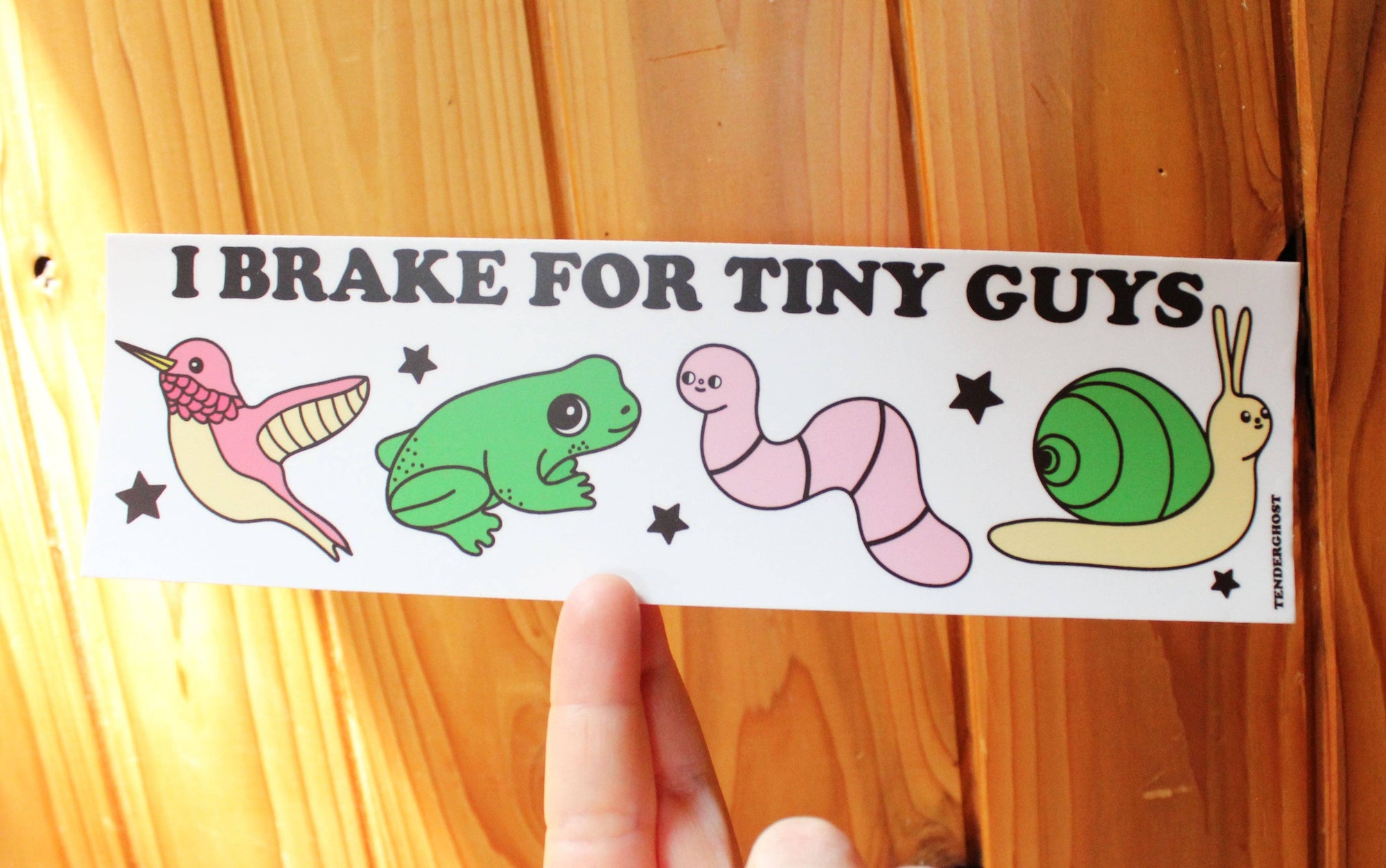 I Brake For Tiny Guys Bumper Sticker - Space Camp