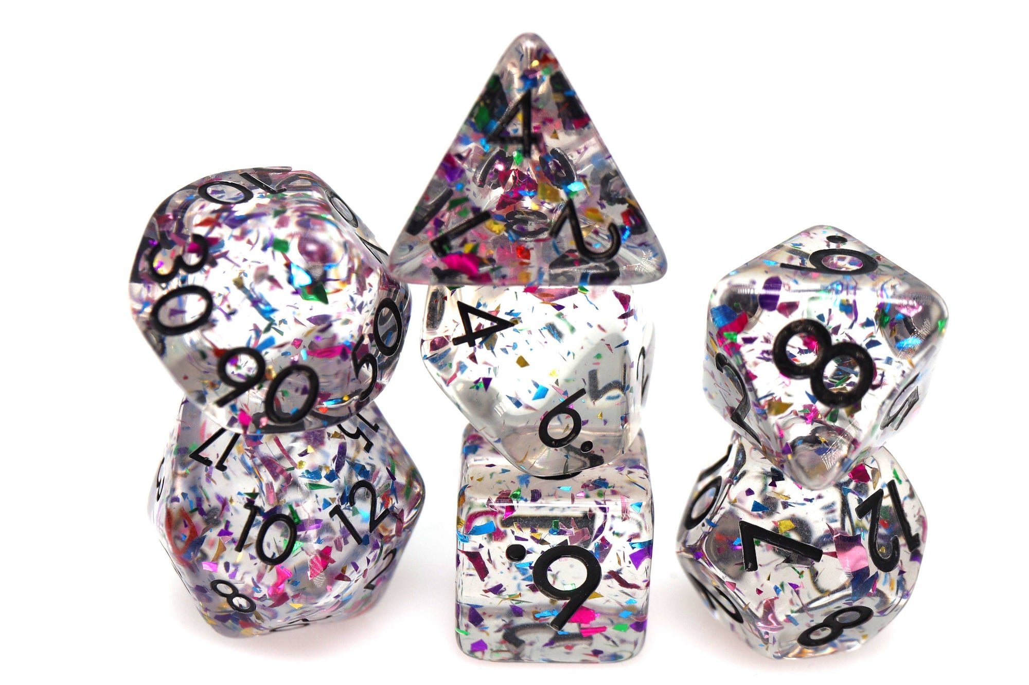 Mylar Glitter Dice Set