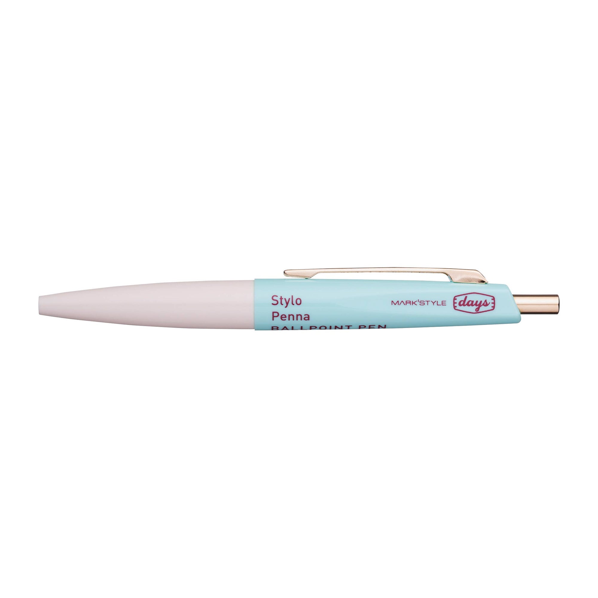 MARK'STYLE - Mini Ball Ink Pen - Beige-Mint