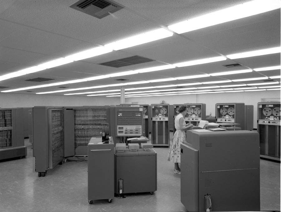 Paper Tape In Computer Punched Computer Tape Section