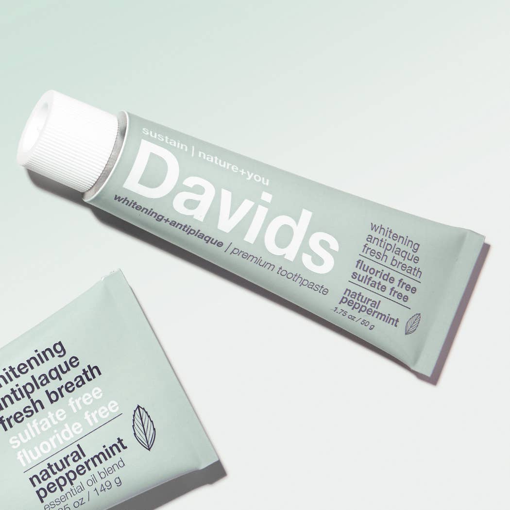 Davids - Travel Size Premium Toothpaste - Peppermint