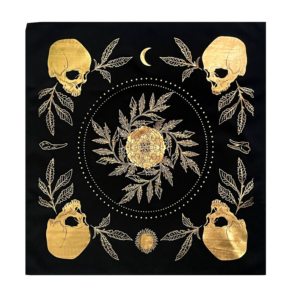 13th Press - Tarot Cloth - "Teeth and Bone"