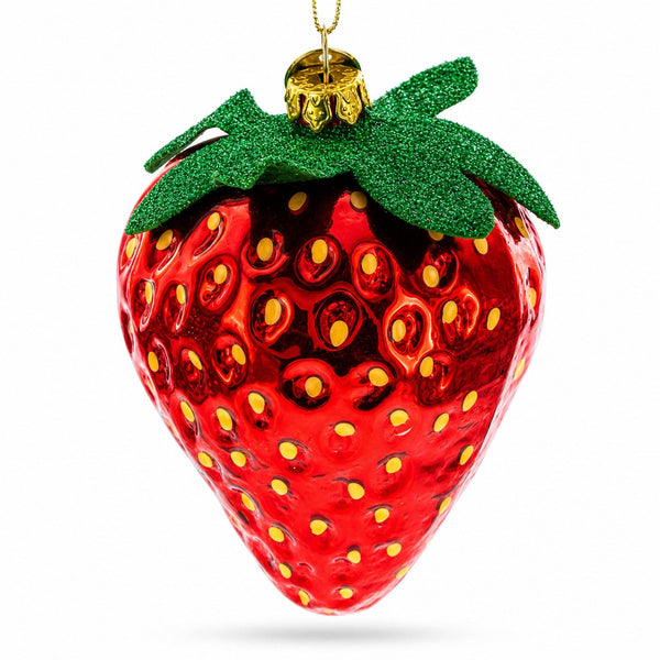 Juicy Strawberry - Glass Ornament