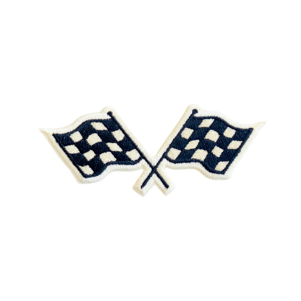Racing Flags - Embroidered Iron on Patch