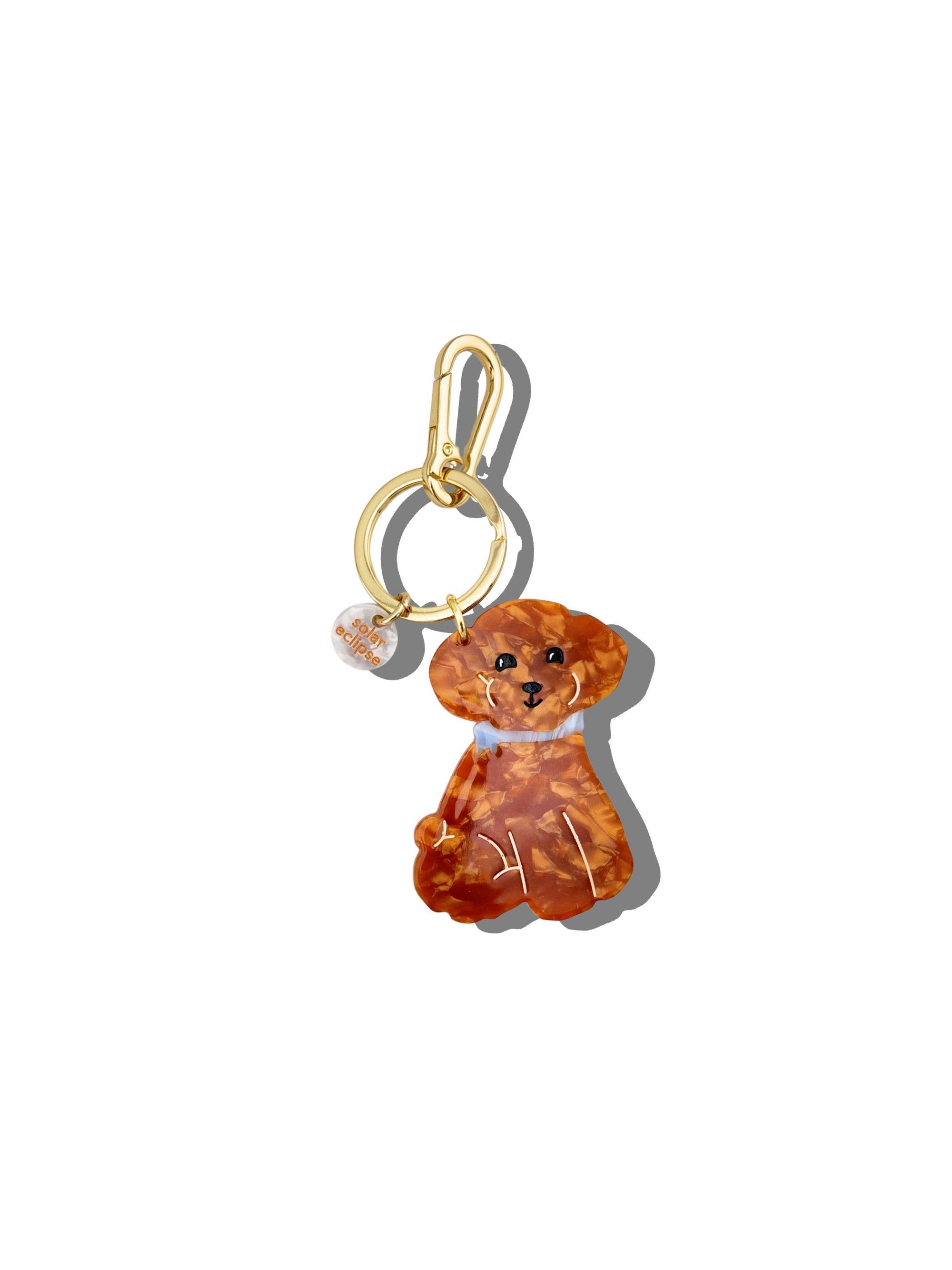 Solar Eclipse - Doodle Puppy Bag Charm + Keychain - Brown