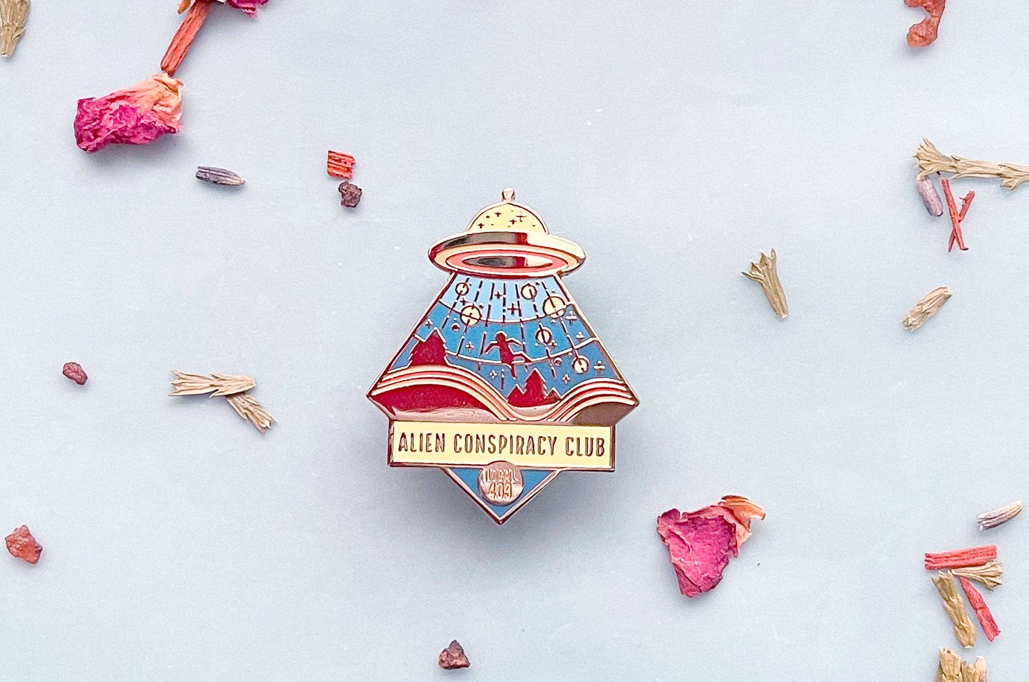 Alien Conspiracy Club Enamel Pin - Space Camp