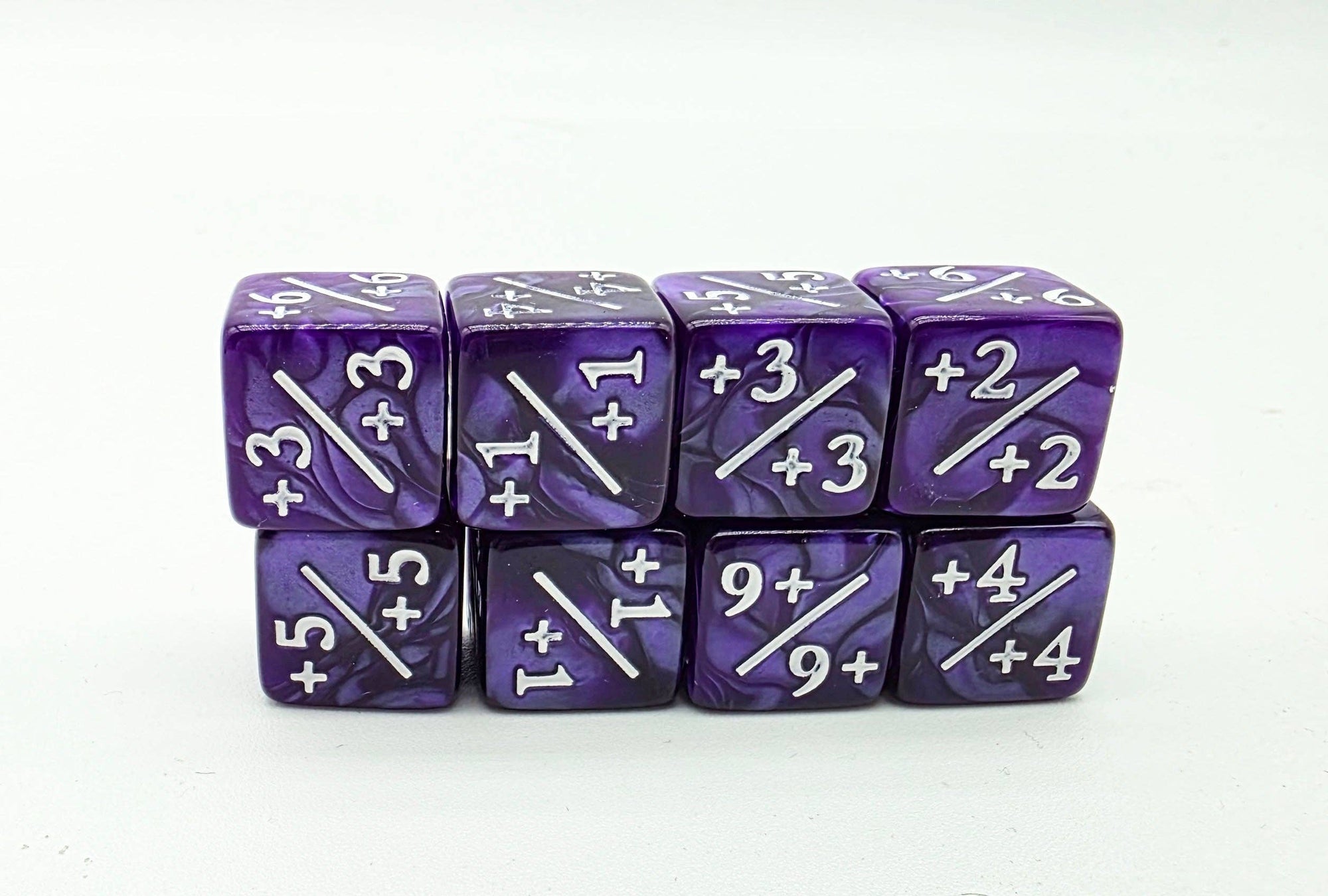 +1/+1 Pearl Purple Counters for Magic - Set of 8