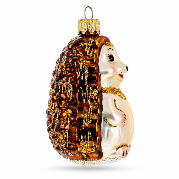 Woodland Hedgehog - Glass Ornament