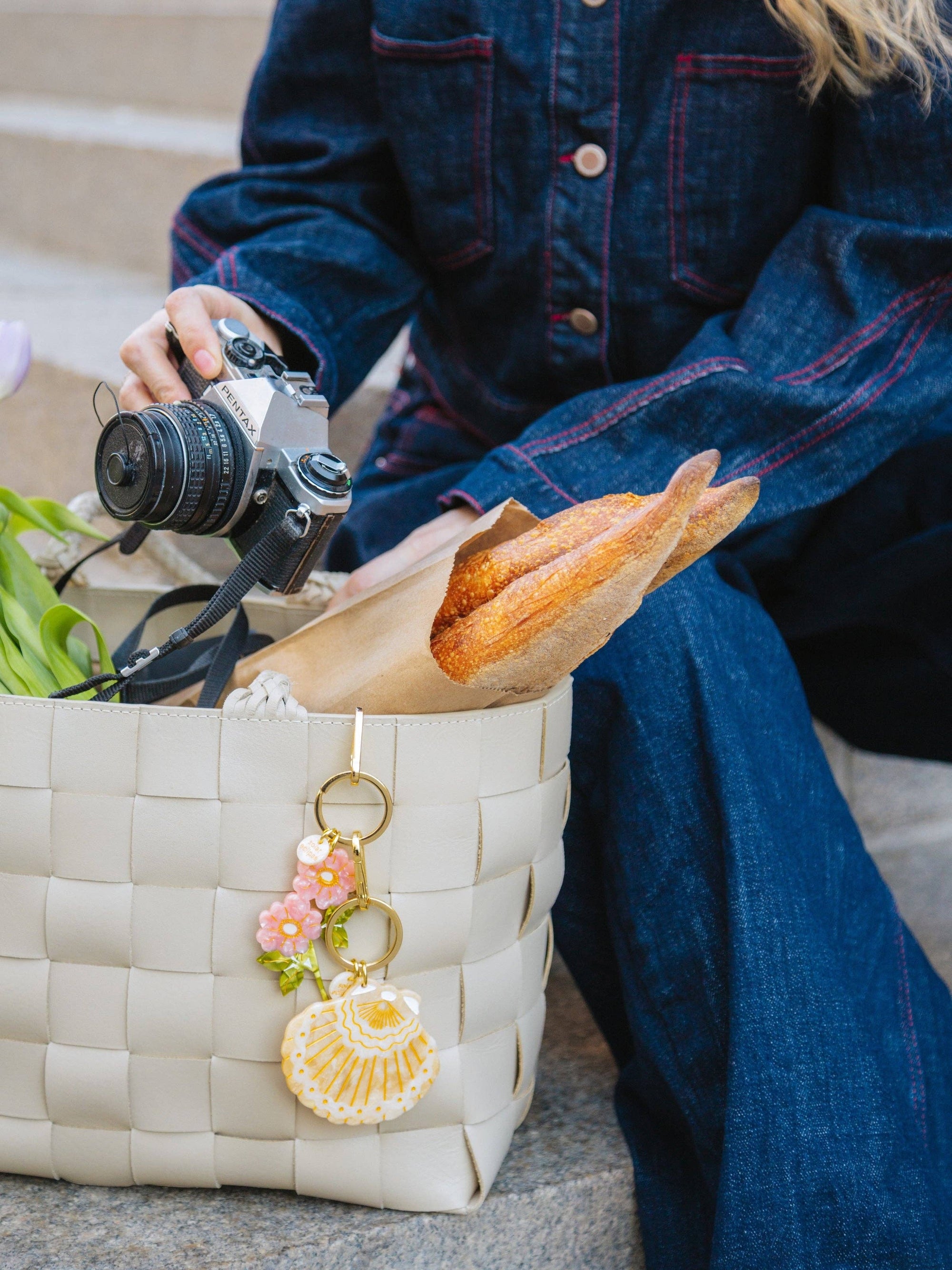Solar Eclipse - Bag Charm + Keychain - Wild Roses