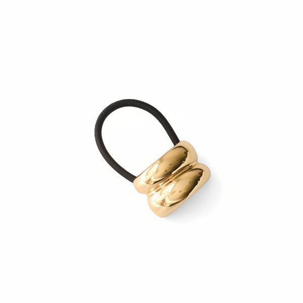 nar'sha - Mini Double Arch Metal Hair Tie - Gold