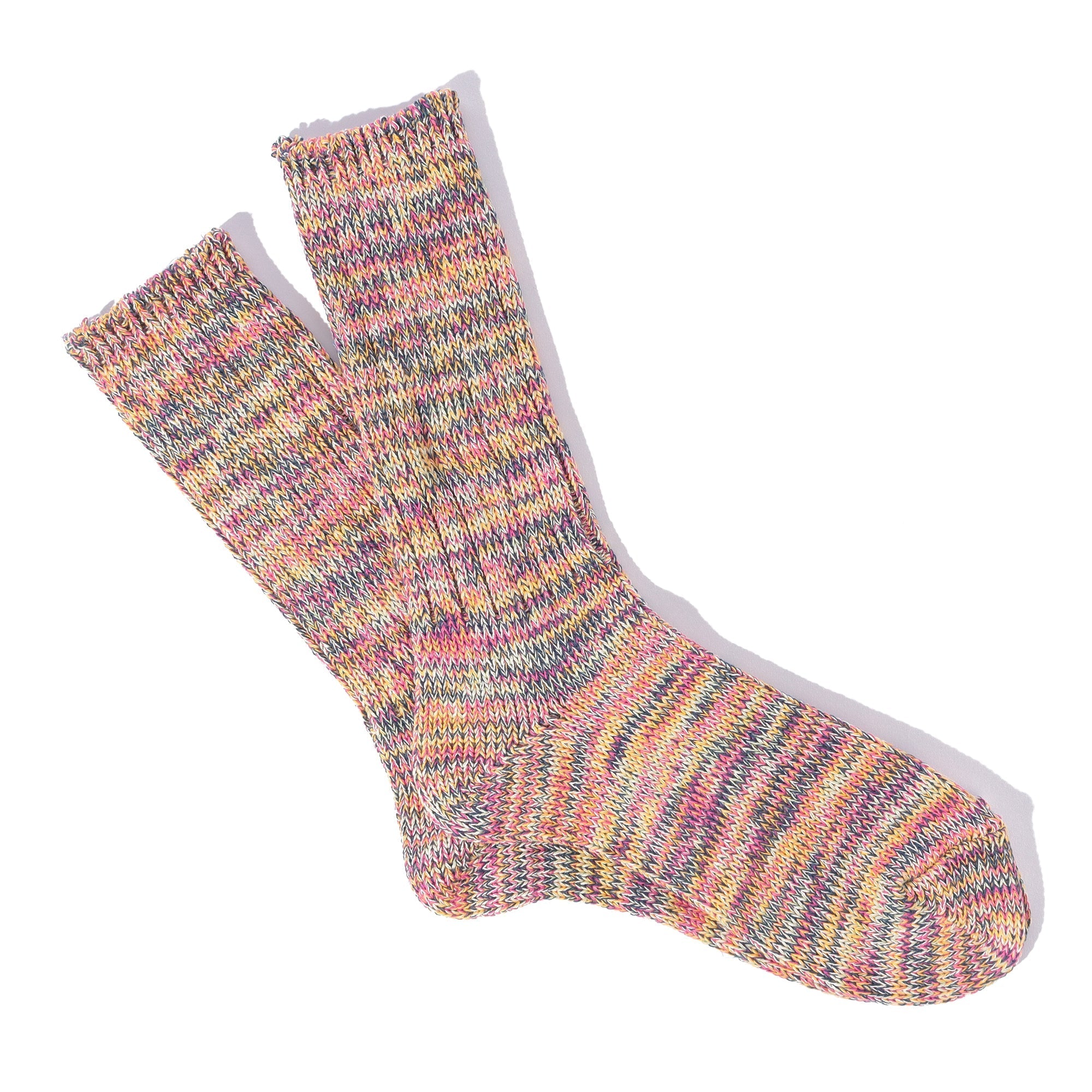 Anonymous Ism - 5 Color Mix Crew Sock - Pink