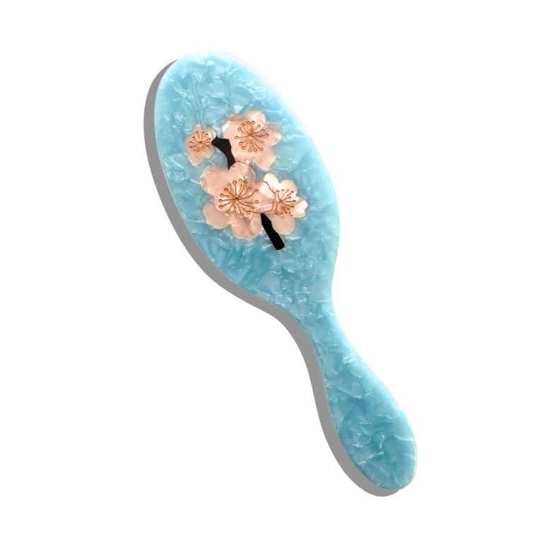 Solar Eclipse - Hand-painted Cherry Blossom Amazing Hair Day Brush