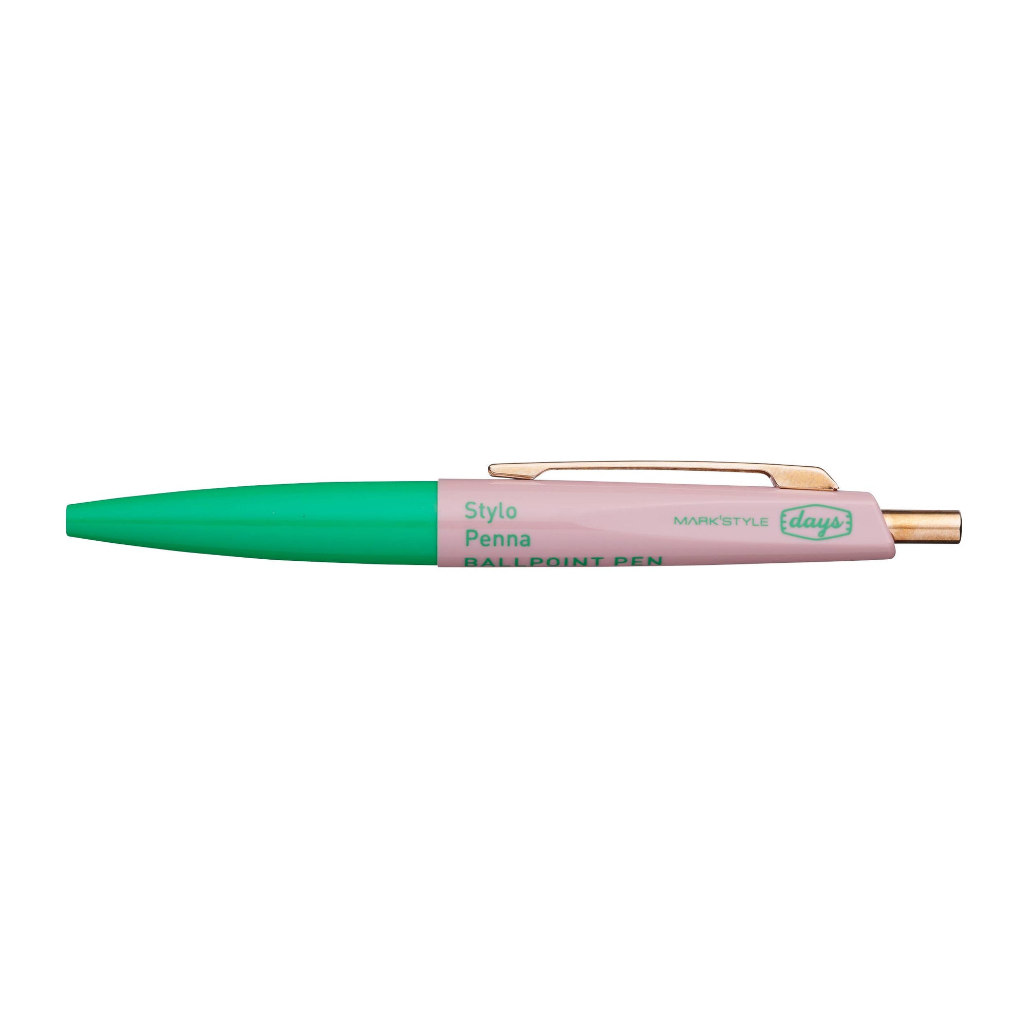 MARK'STYLE - Mini Ball Ink Pen - Beige-Mint