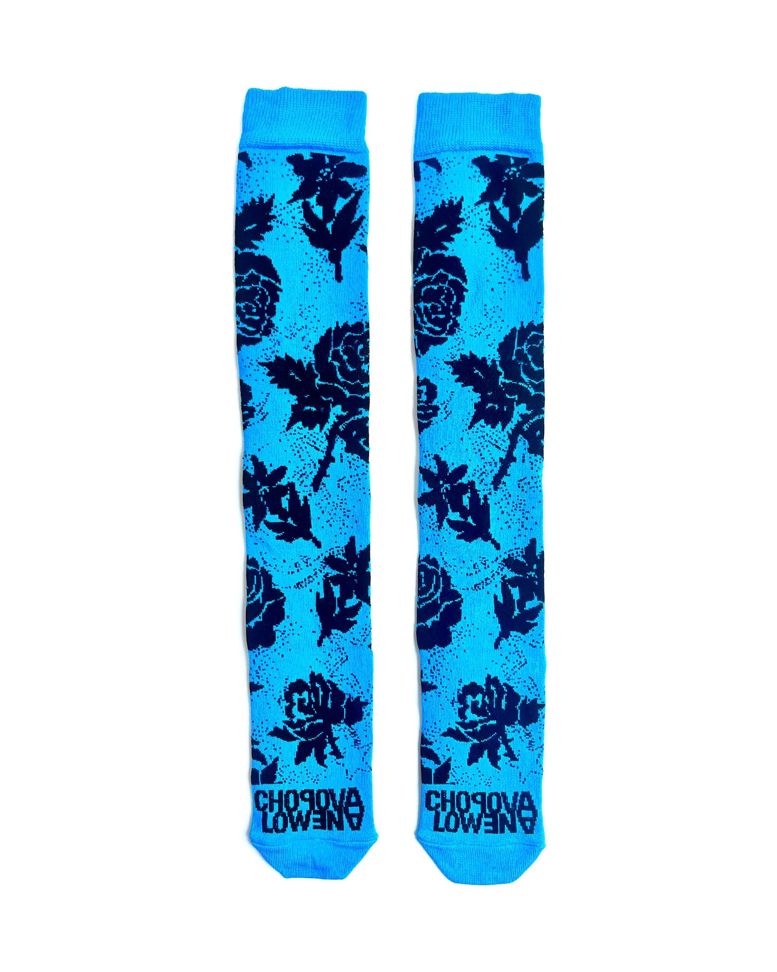 Chopova Lowena - Blue Floral Long Sock