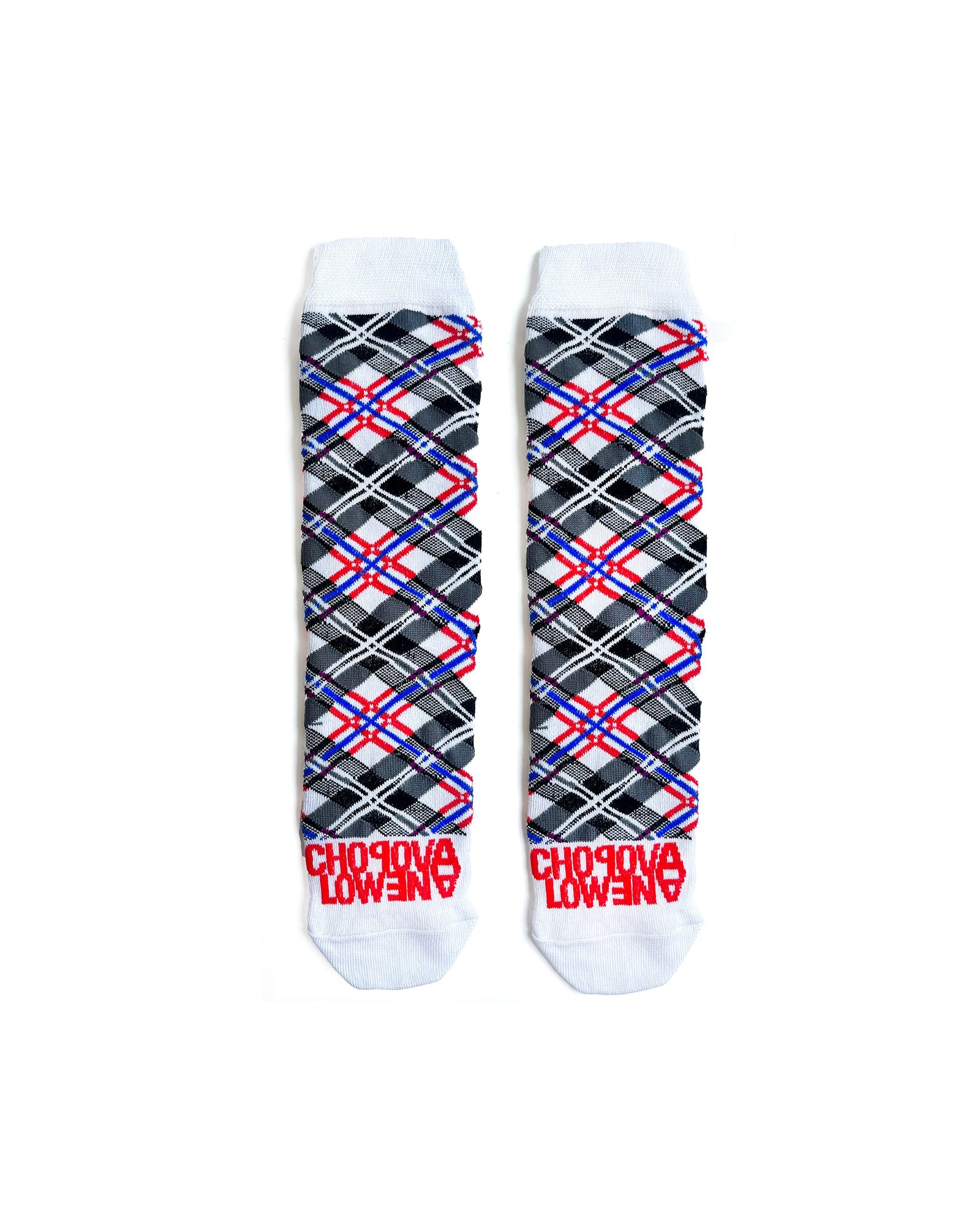 Chopova Lowena - B&W Plaid Short Sock