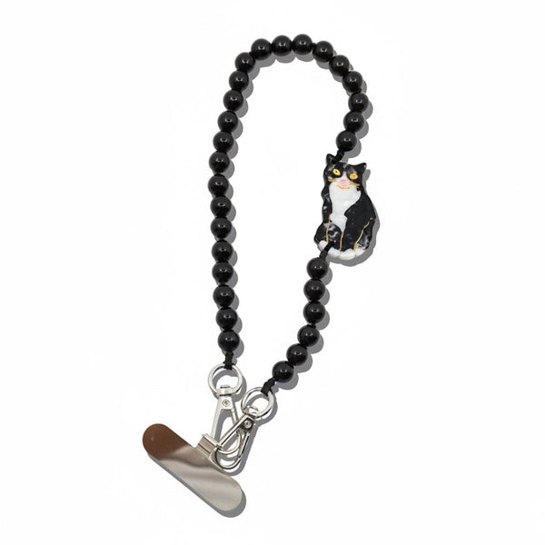 Solar Eclipse - Bracelet Phone Chain - Tuxedo Cat