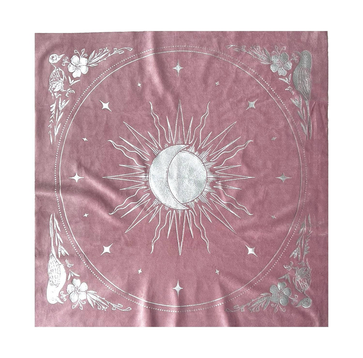 13th Press - Altar Cloth - "Celestial" - Blush Pink Velvet + Silver Foil
