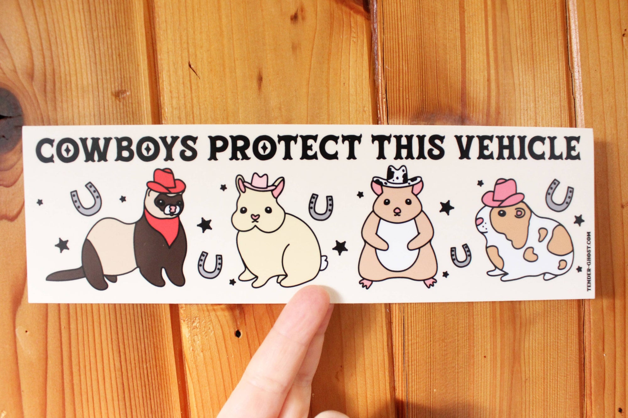 Cowboys Protect This Vehicle Bumper Sticker - Space Camp