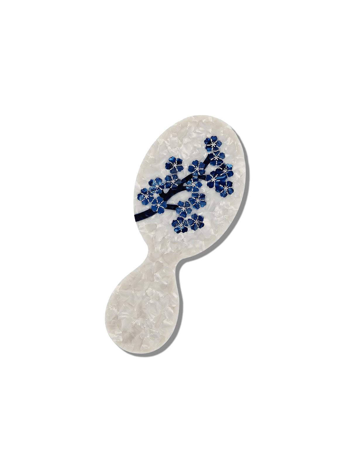 Solar Eclipse - Hand-painted White Sakura Blossom Brush | Eco-Friendly: Handbag Hero