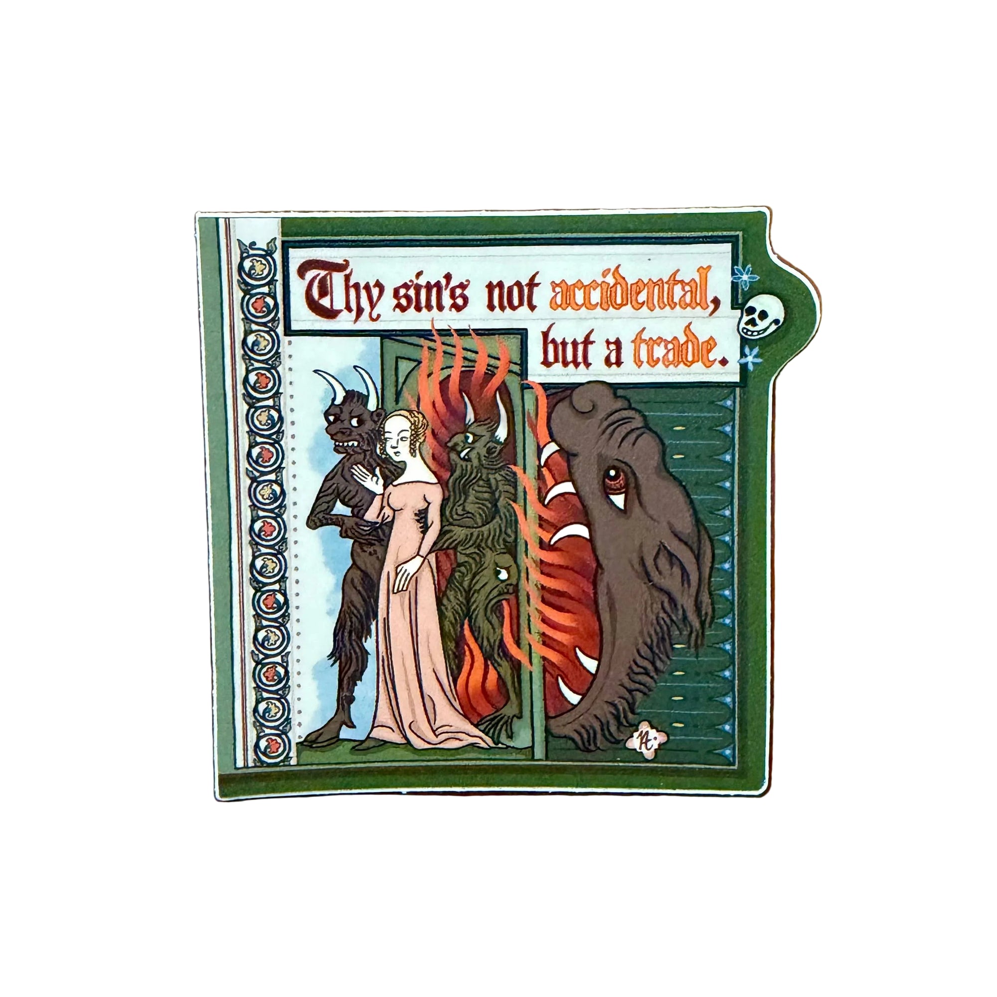 Not Accidental, But A Trade (Shakespeare) - Medieval Sticker